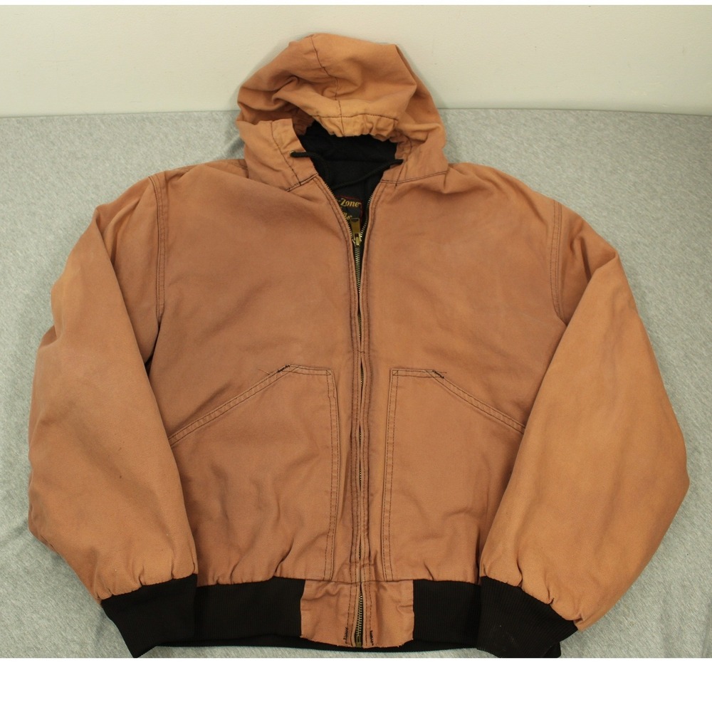Walls Jacket Mens XL Rare Dusty Rose Color Zero-Zone Insulated Hooded Canvas